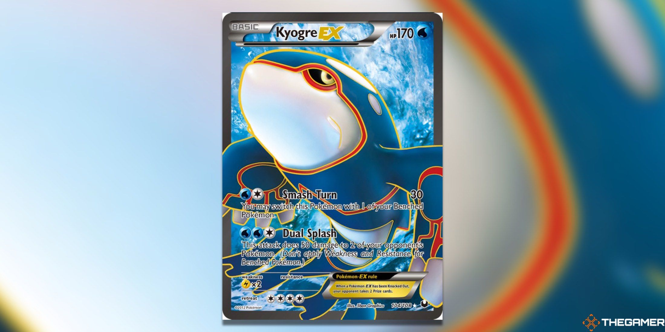 The Dark Explorers Kyogre from the Pokemon TCG.