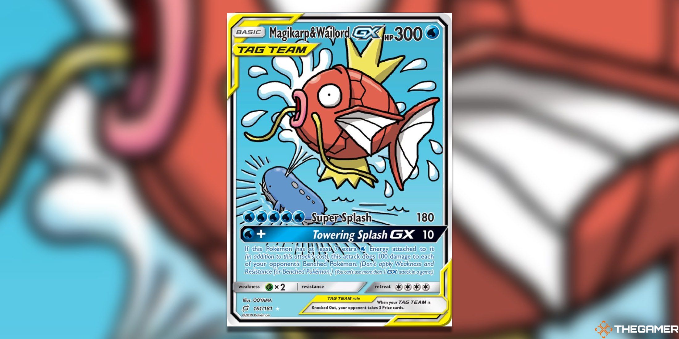 The Team Up Magikarp & Wailord Alt Art from the Pokemon TCG.
