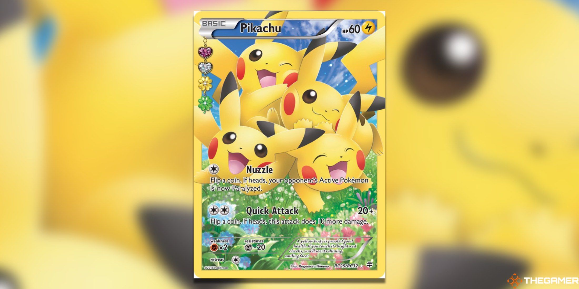 The Radiant Collection Generations Pikachu from the Pokemon TCG.
