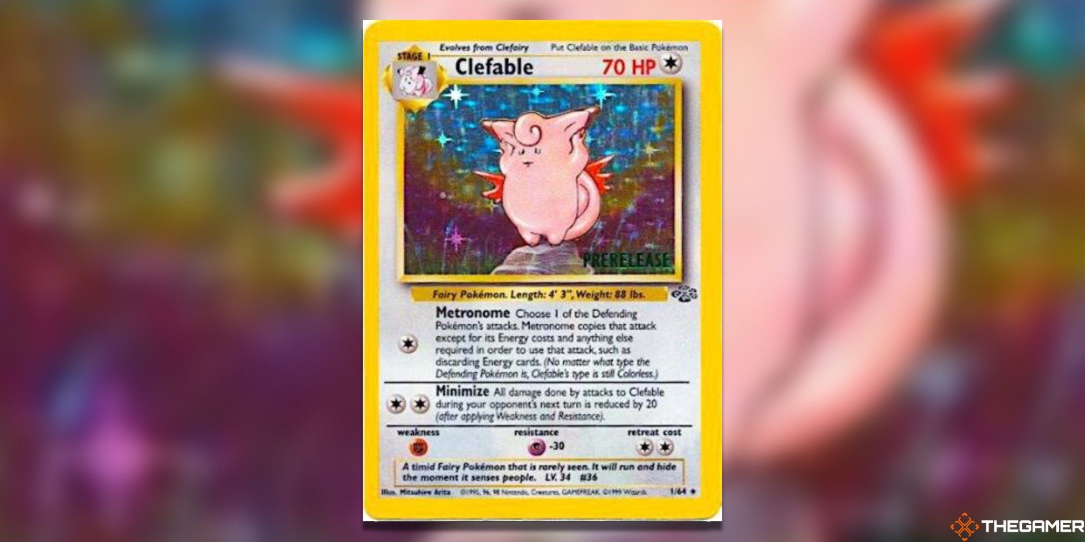 The WOTC Promos Clefable Prerelease from the Pokemon TCG.