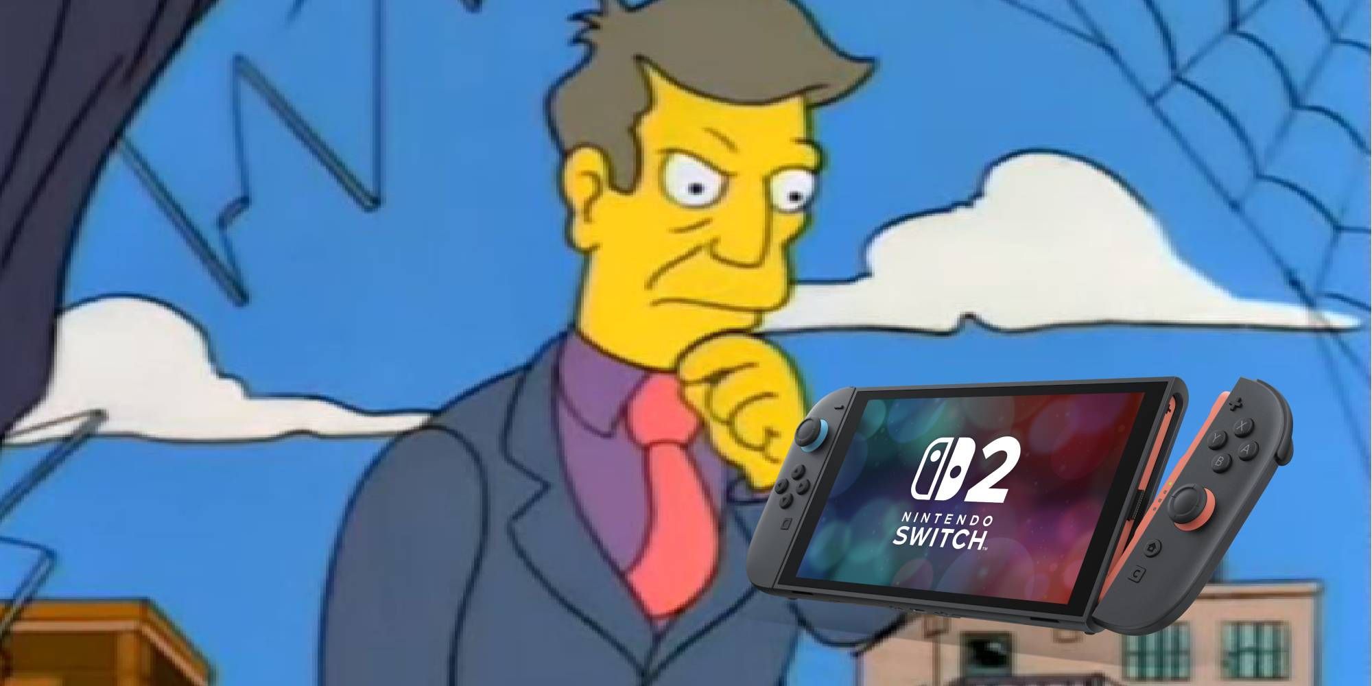 Principal Skinner Looking At A Nintendo Switch 2.