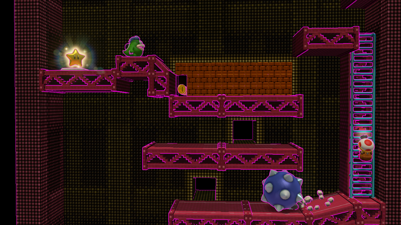 Retro Ramp-Up in Captain Toad Treasure Tracker.