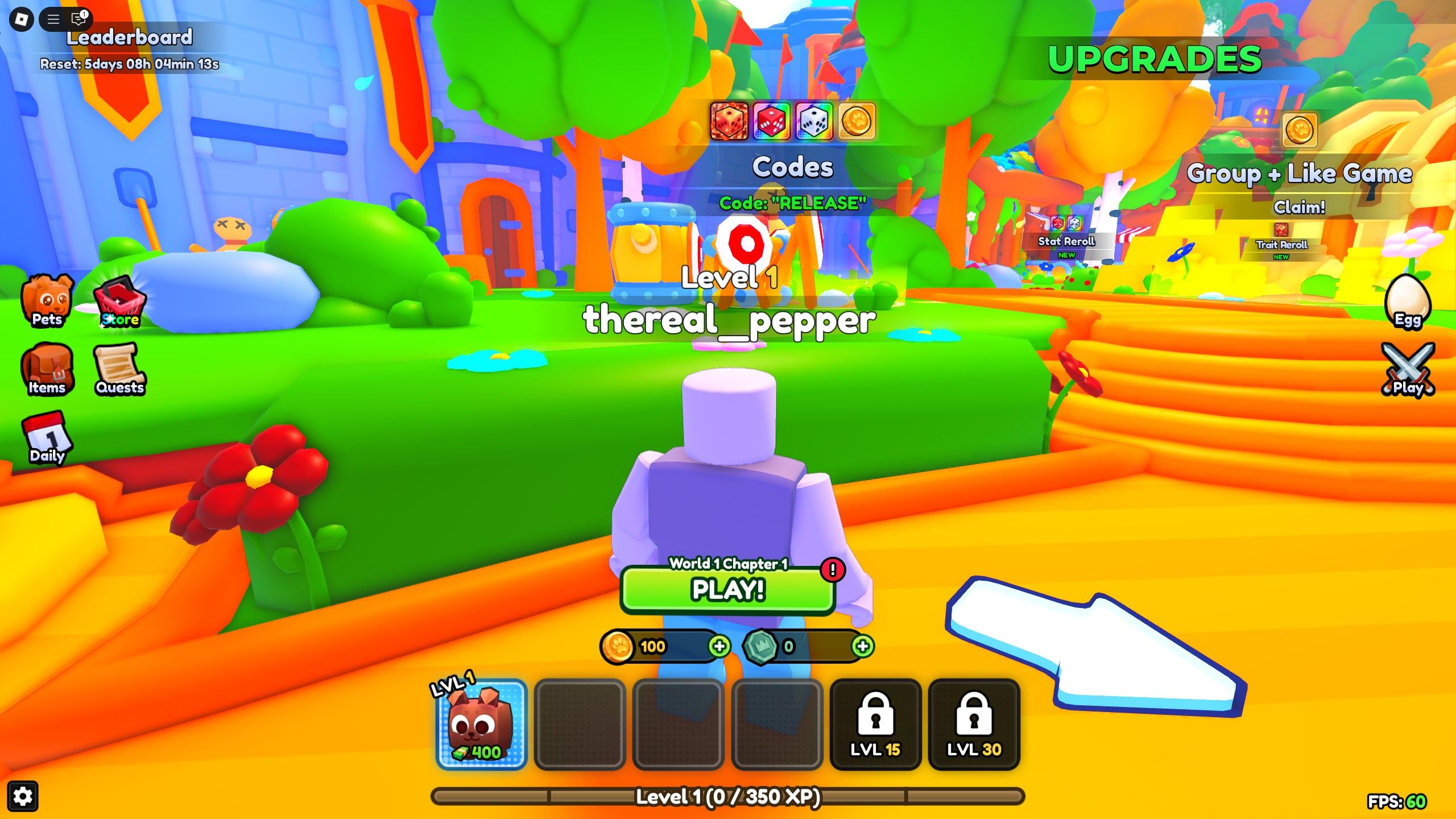 the codes area in Pet Tower Defense on Roblox