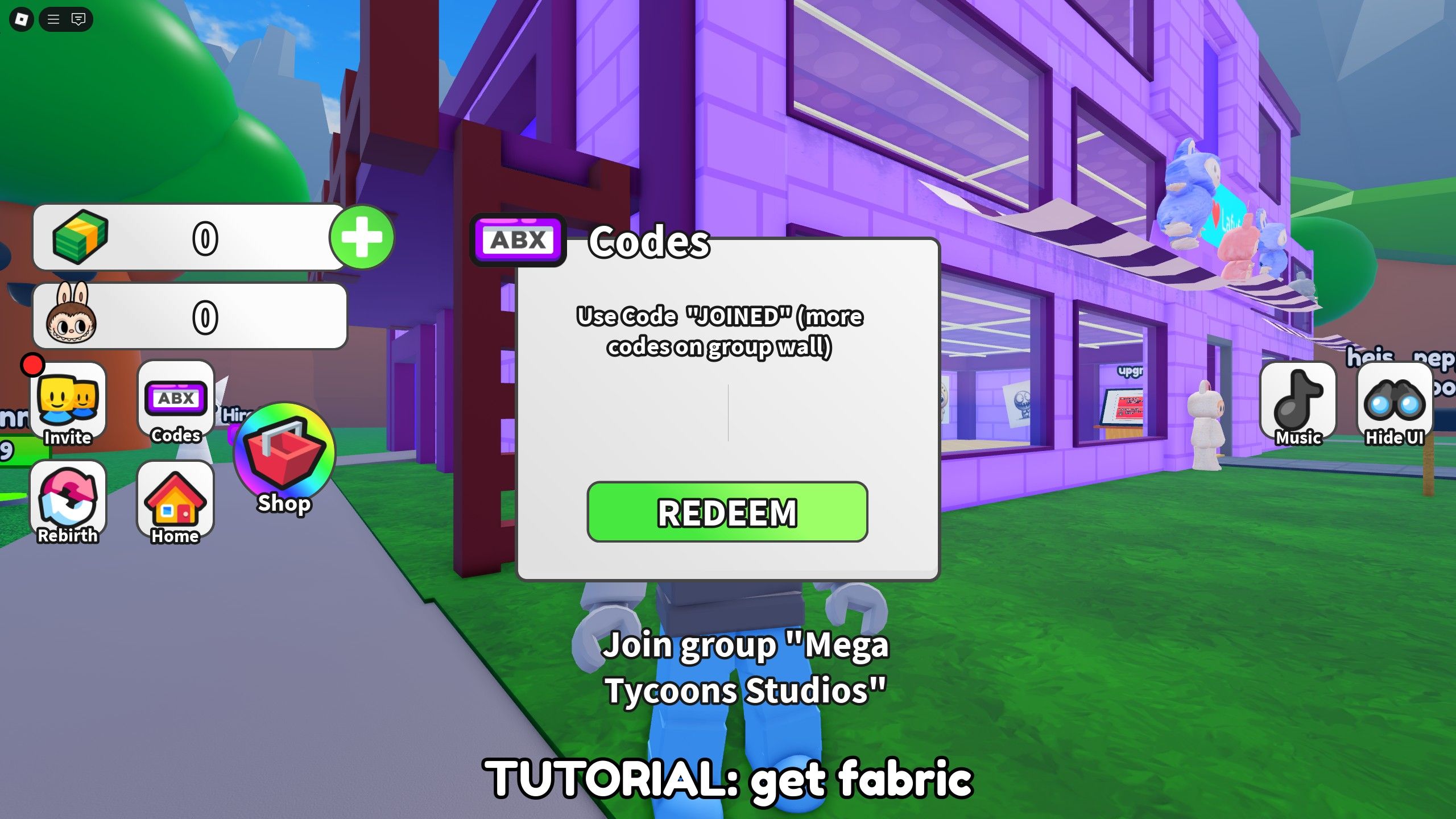 the codes box in Sell Labubu and Prove Mom Wrong on Roblox