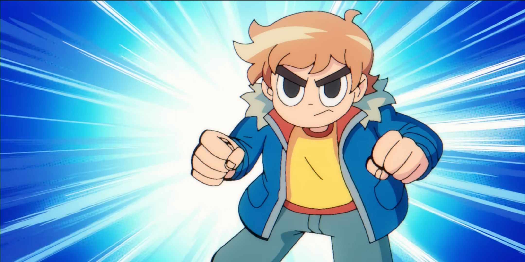 Scott Pilgrim in the reveal trailer for Scott Pilgrim EX.