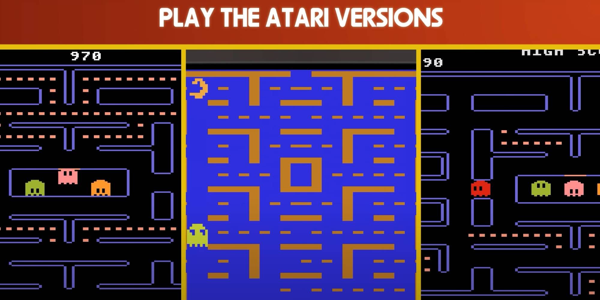 The Atari versions of Pac-Man in Atari 50.