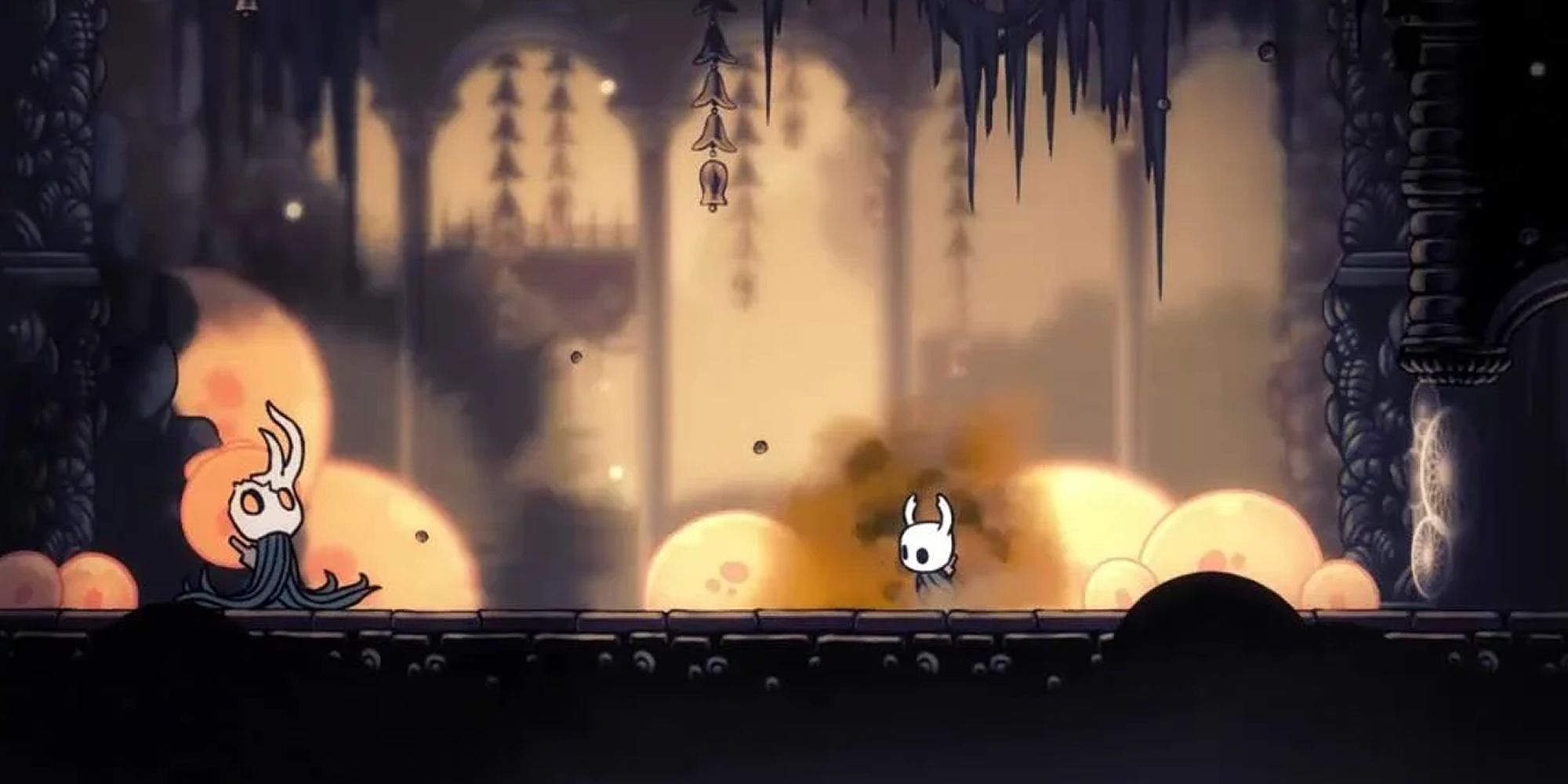 The Broken Vessel meets the Knight in Hollow Knight.