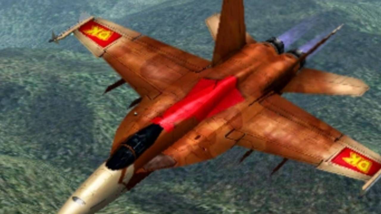 The Donkey Kong plane in Ace Combat 3DS.