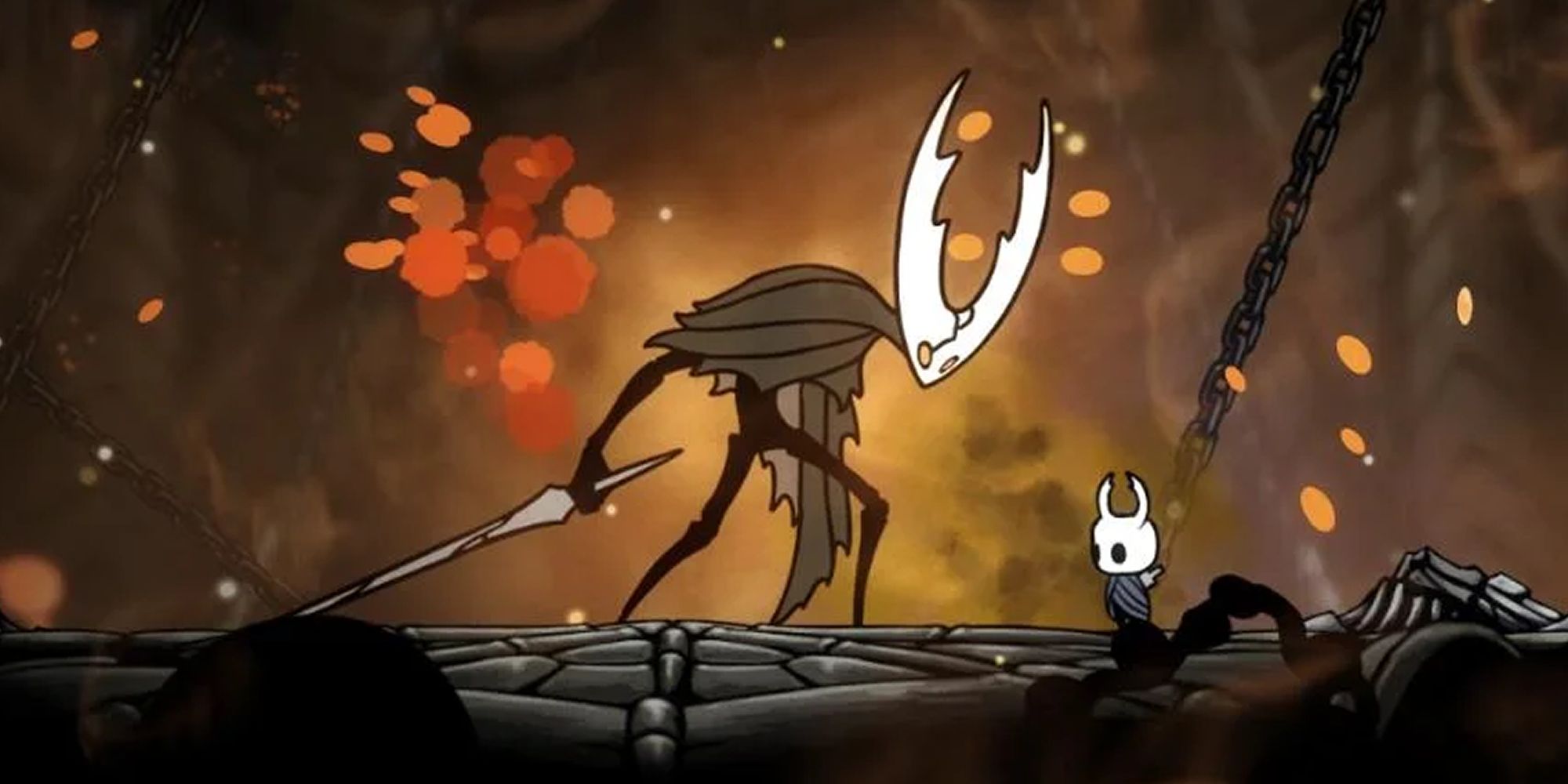The Hollow Knight meets the Knight.