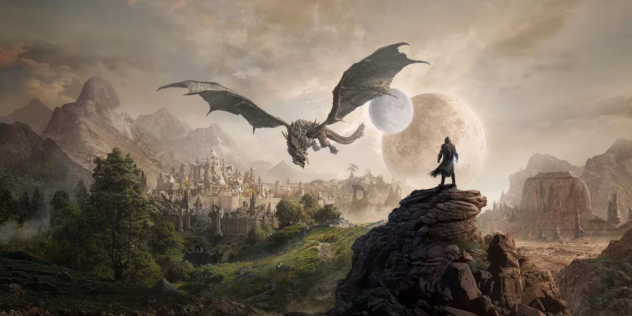 Key art for The Elder Scrolls Online's Elsweyr expansion.