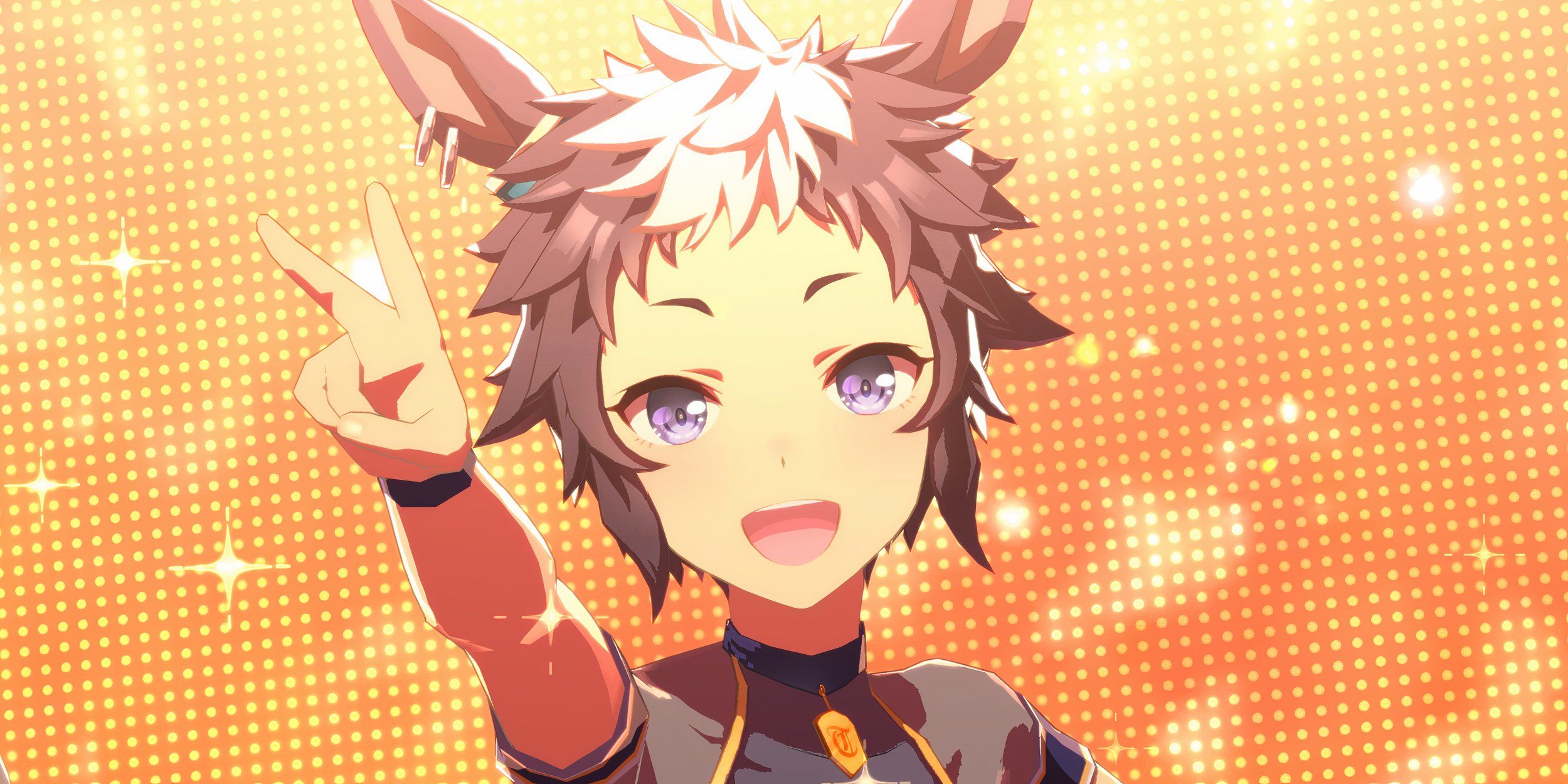 Umamusume Pretty Derby Mejiro Ryan smiling on stage.