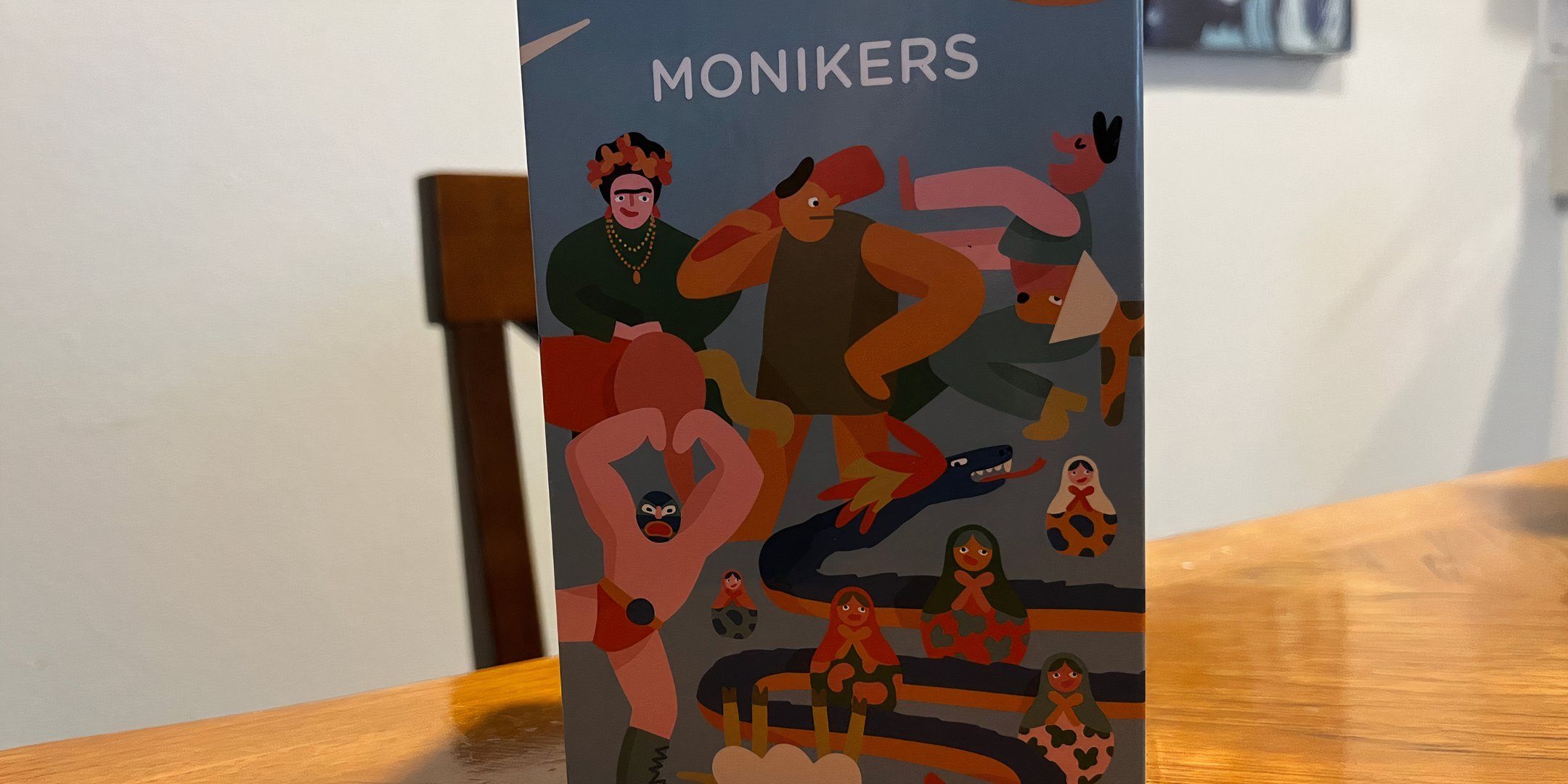 The box art for the board game Monikers.