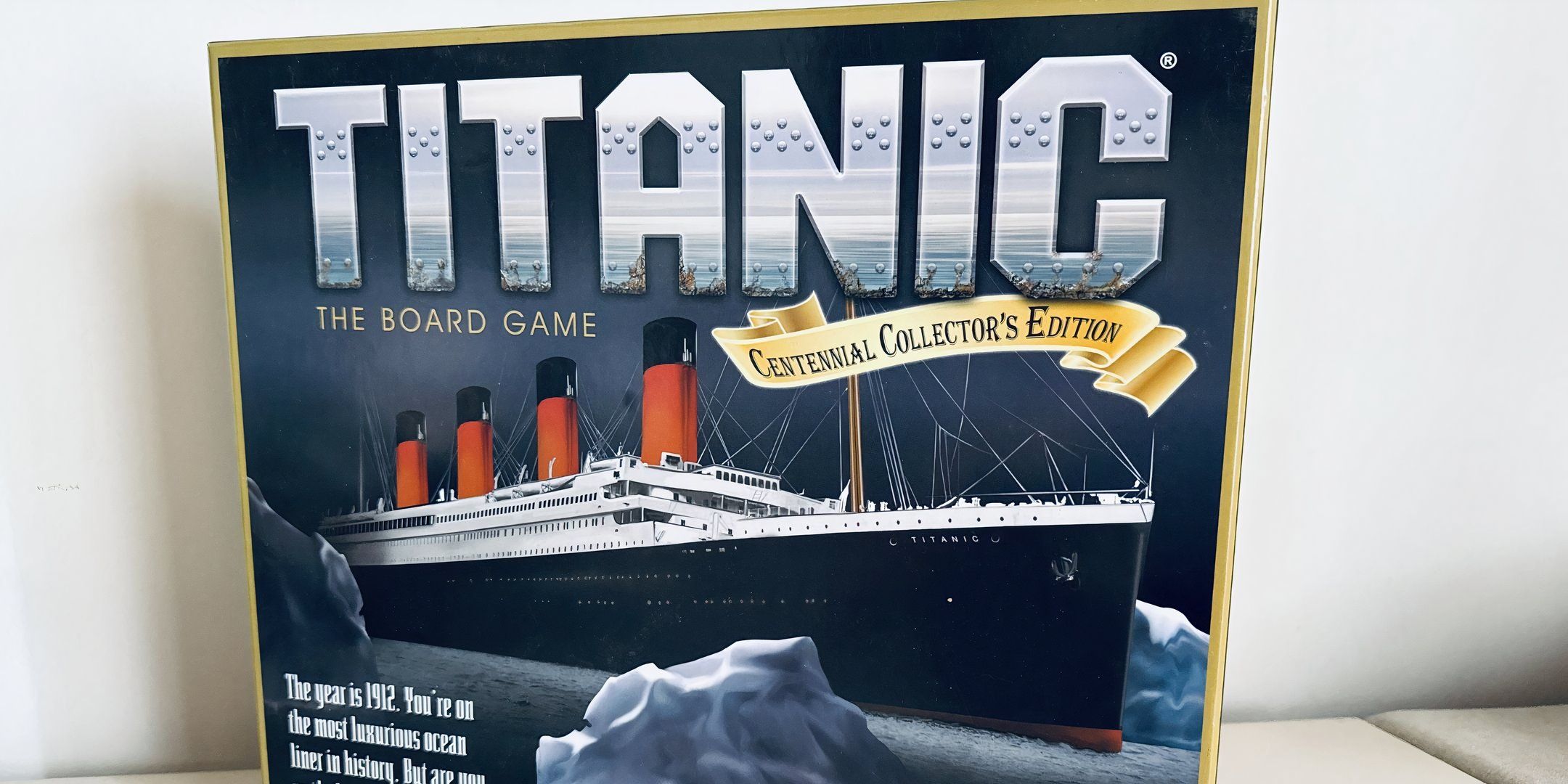 The cover art of the Titanic board game.