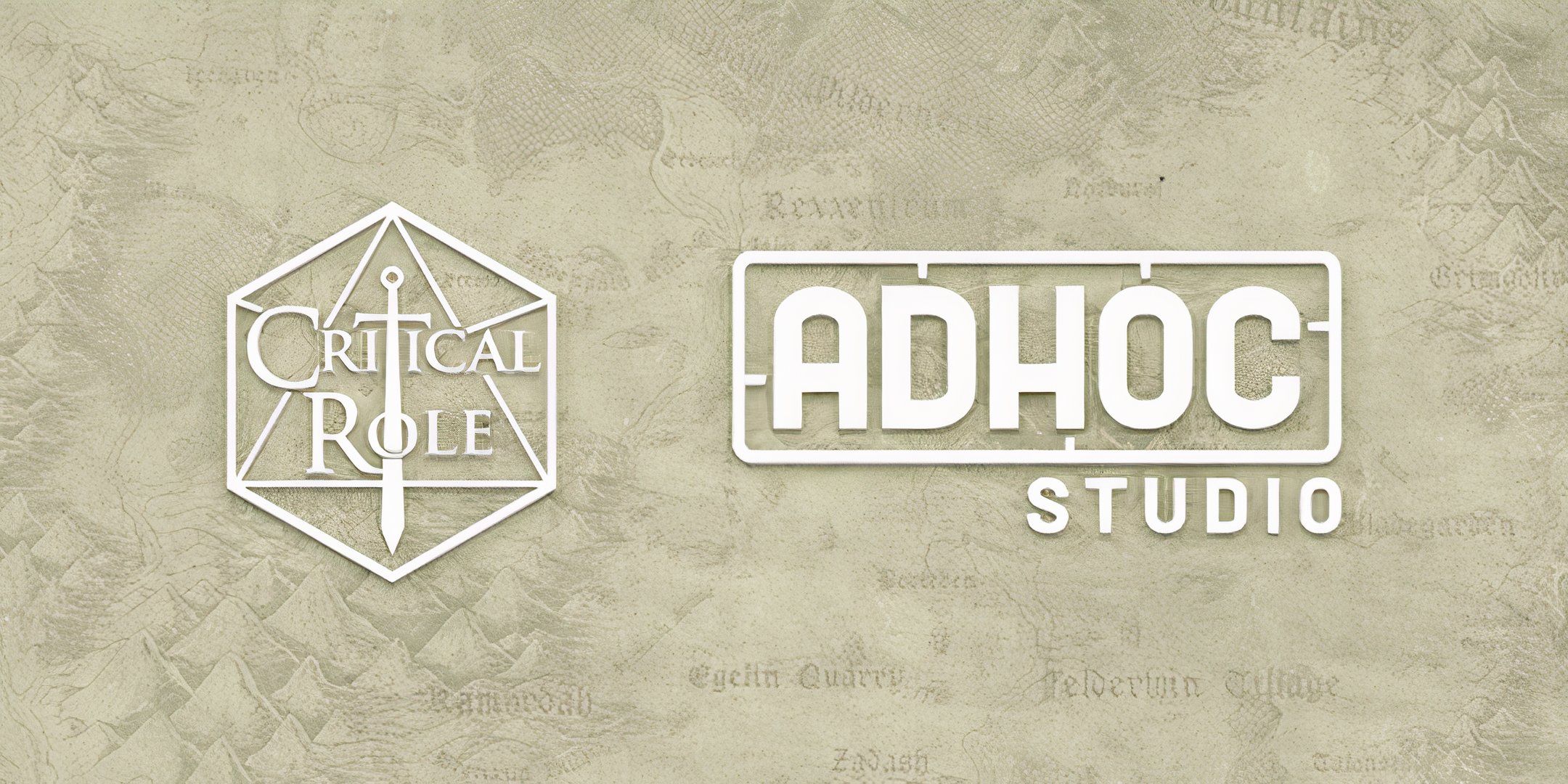 The logos for Critical Role and AdHoc Studio side by side. 