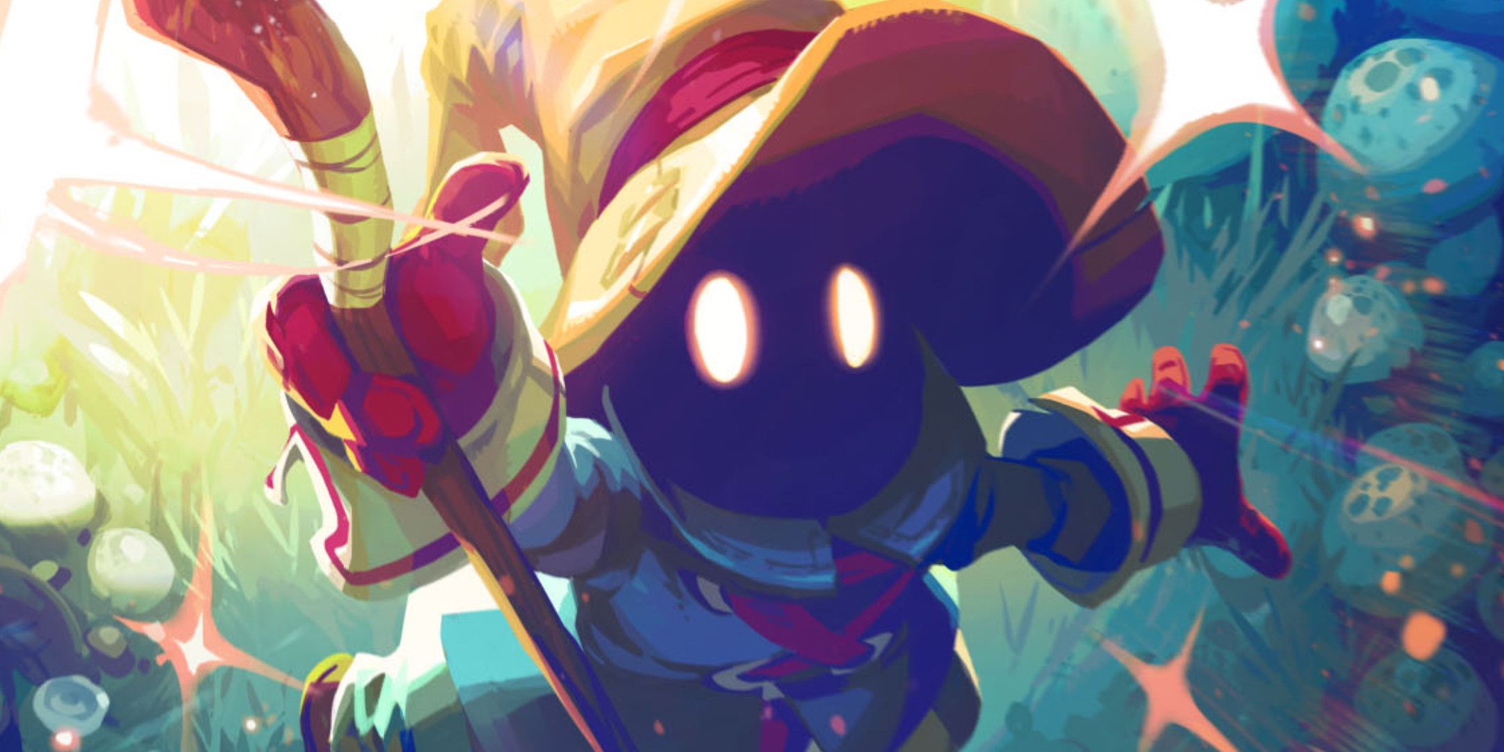 Vivi floating through the air.