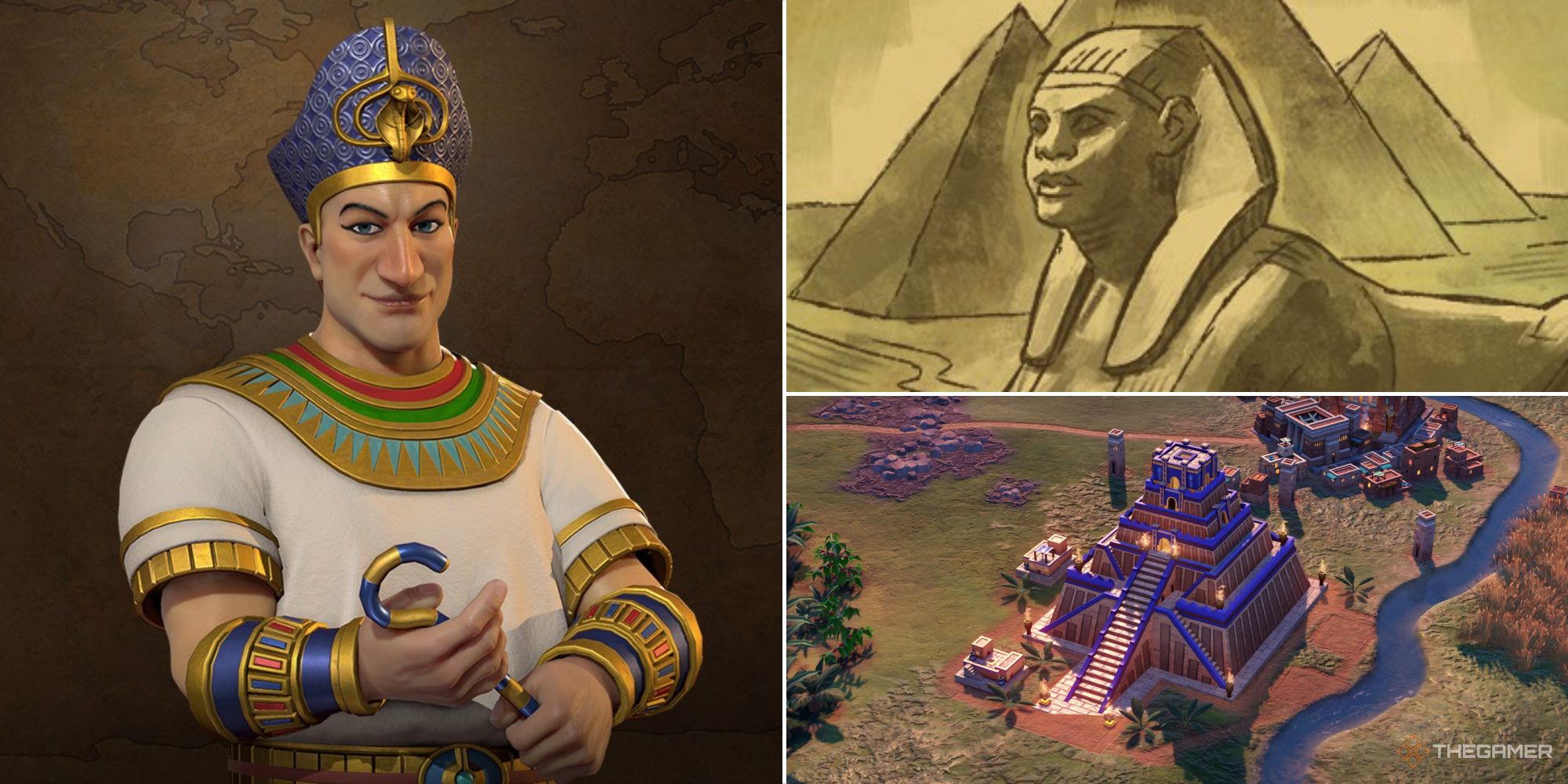 Ramses, the Sphinx, and Etemenanki in Civilization 6
