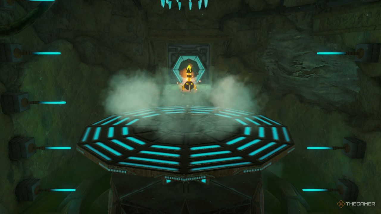 Samus discovers the Missile Launcher before fighting the Hive Totem