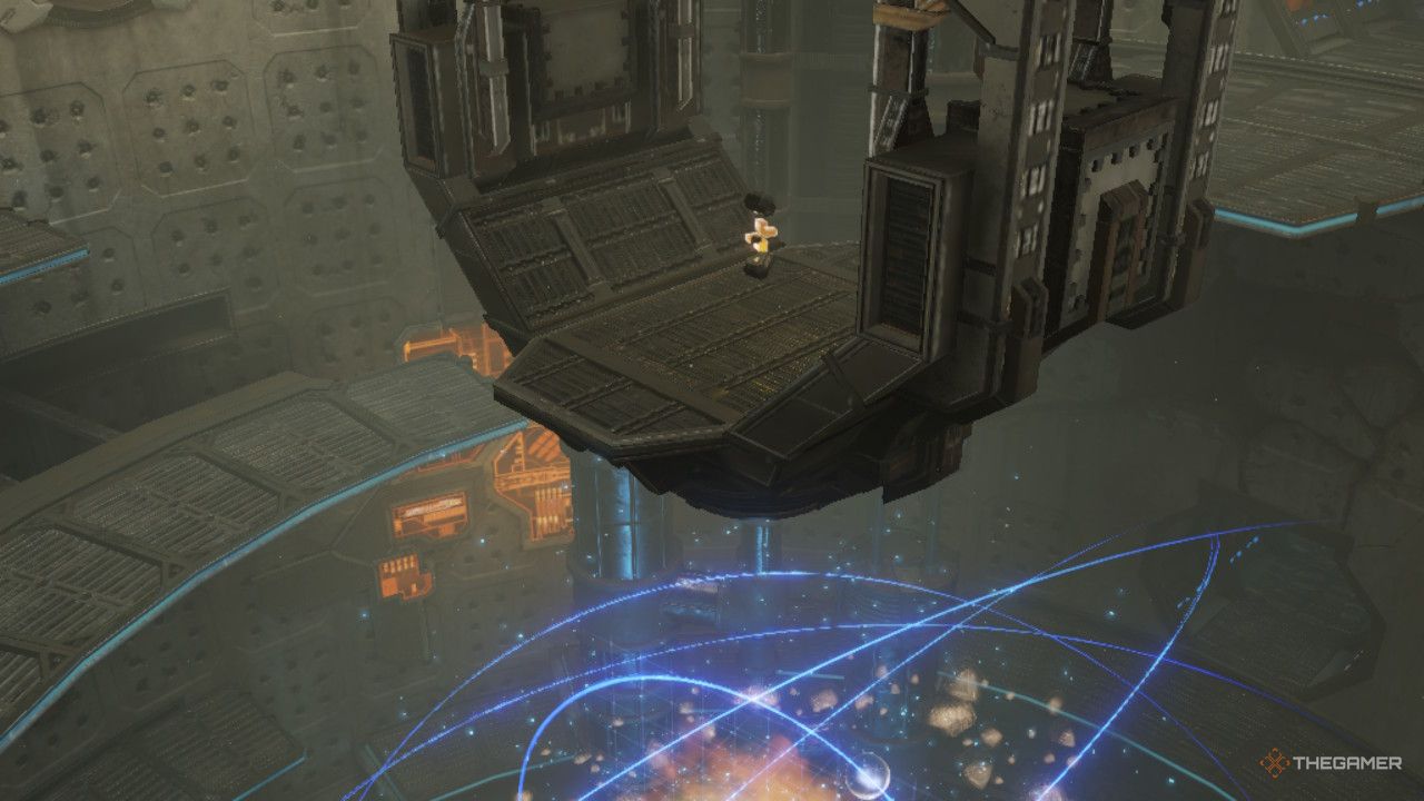 The Super Missile upgrade sits in a platform above the hologram.