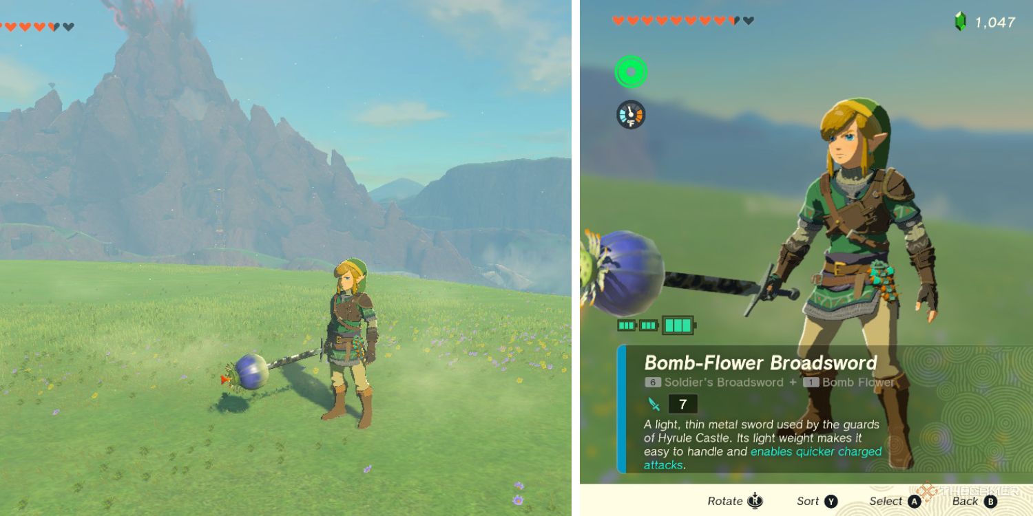 The Legend Of Zelda Tears of the Kingdom Bomb Flower Sword