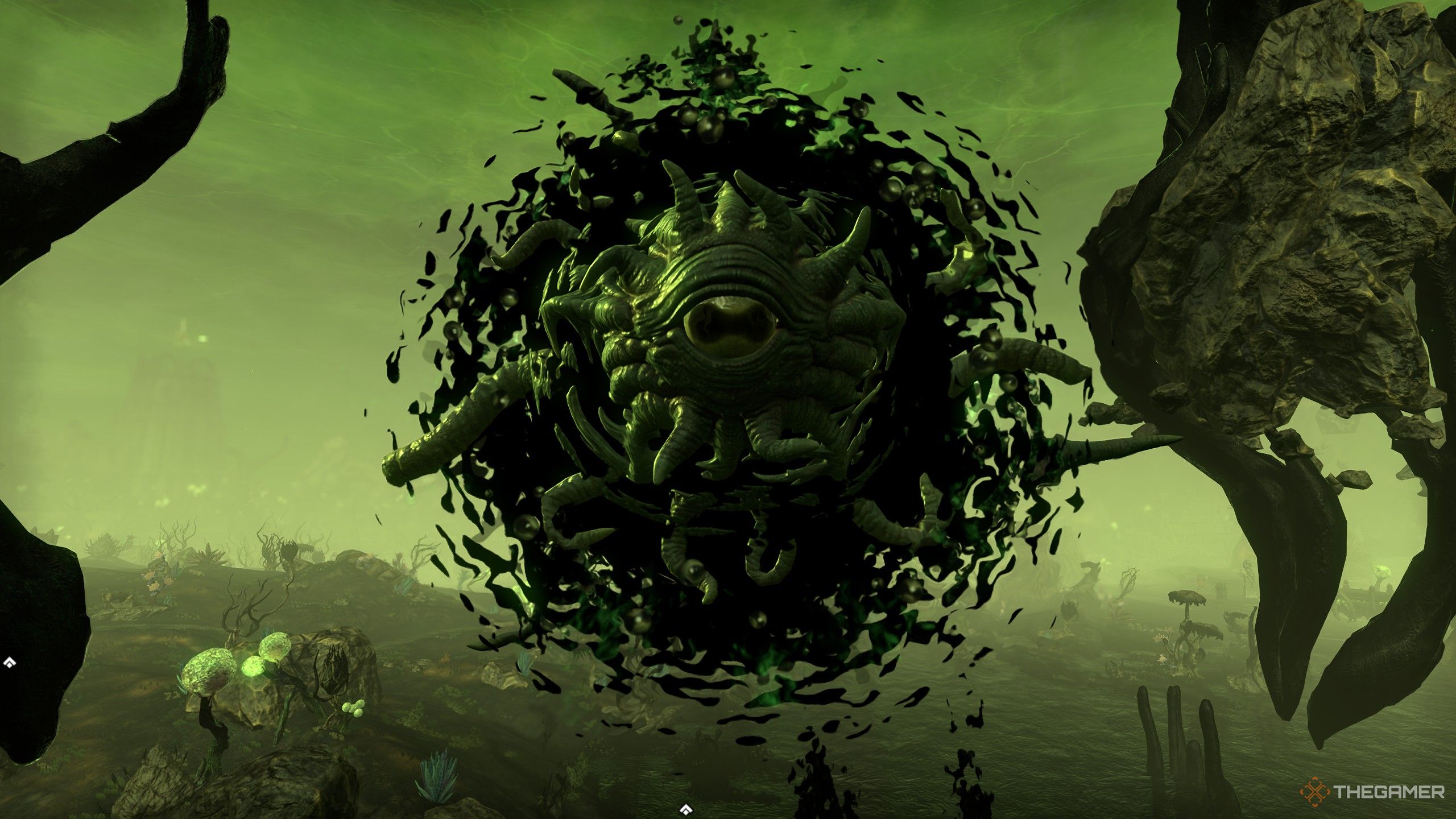 The Elder Scrolls Online Hermaeus Mora floating in Apocrypha 