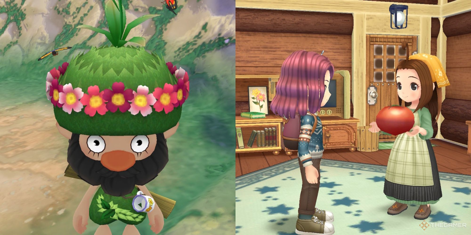 pui and cecilia with a tomato how to make friends story of seasons a wonderful life