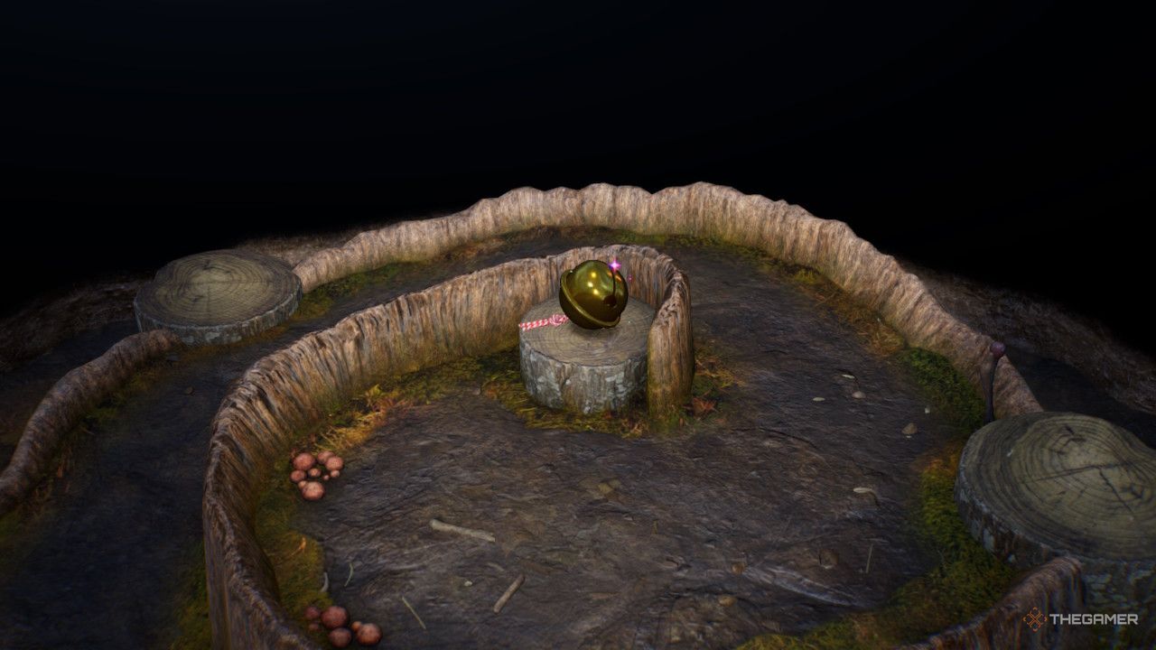 a small bell on a lock treasure in Pikmin 4