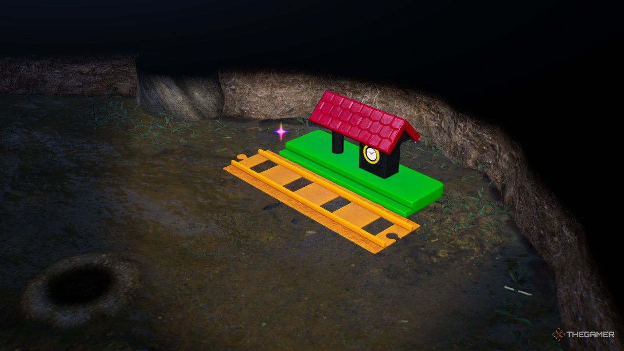 a train station toy  treasure in Pikmin 4