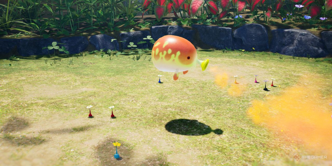 A  Whithering Blowhog in Pikmin 4