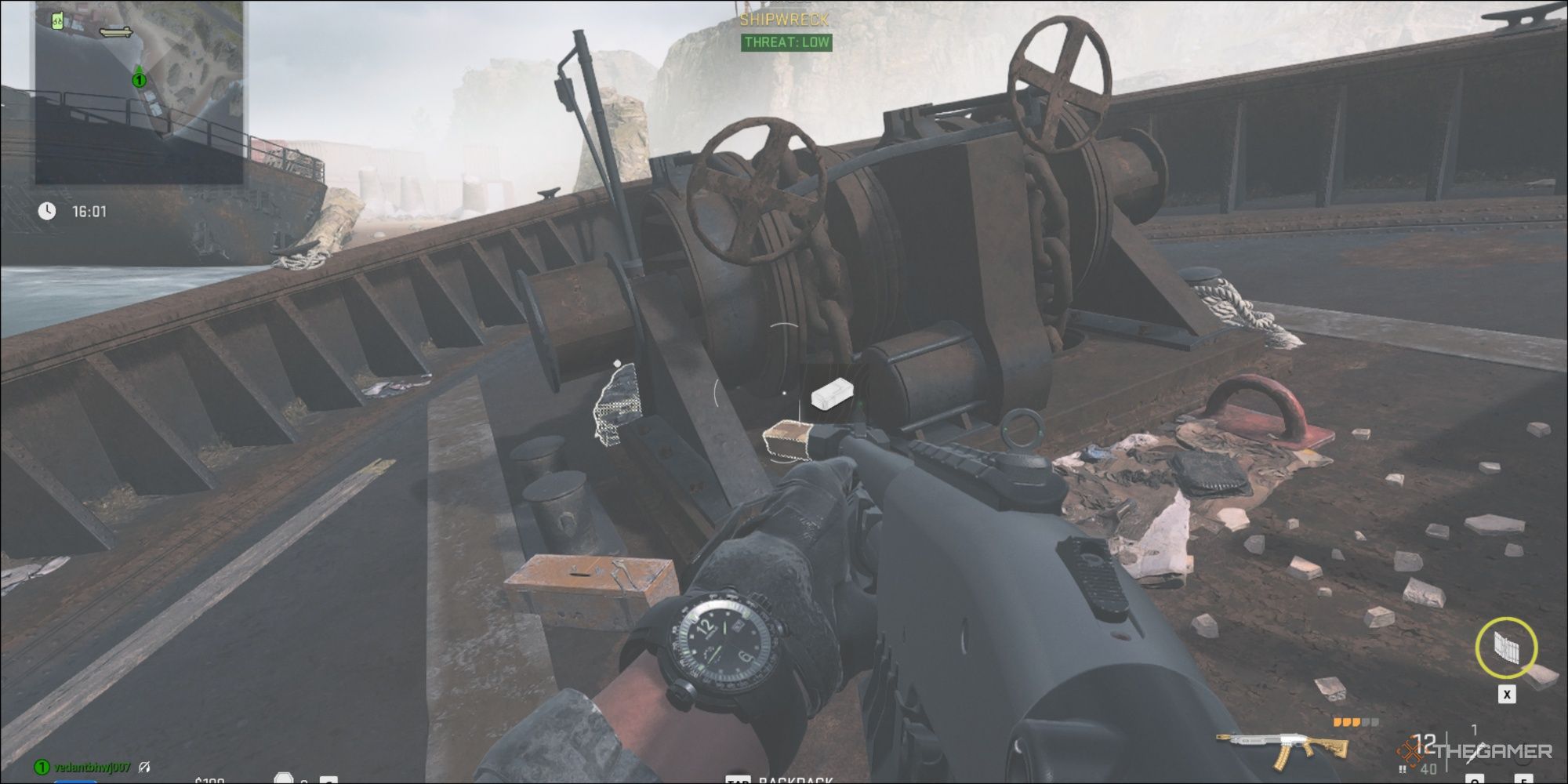 Ashika Island Contraband Package Location Shipwreck 2