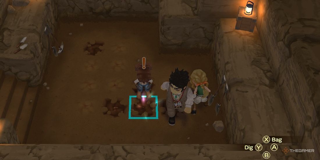 Protagonist finds treasure at the dig site in SoS A Wonderful Life