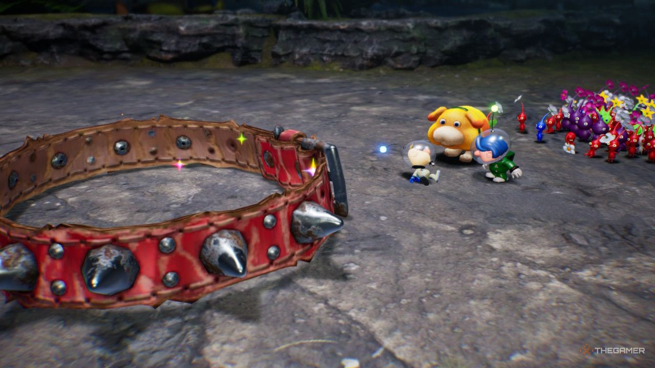 dog collar treasure in Pikmin 4
