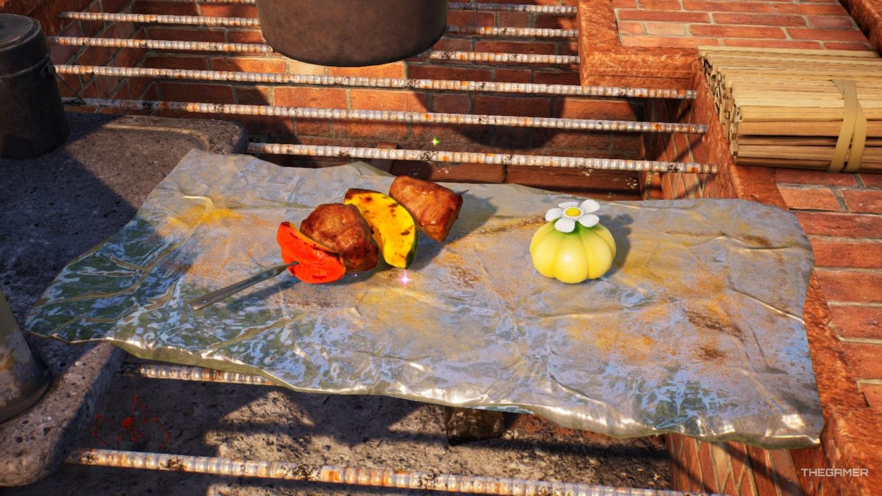 flarlic and a kabob treasure in Pikmin 4