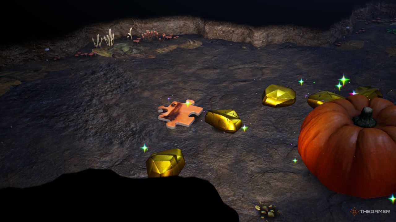 puzzle piece by pumpkin and gildemander pieces  treasure in Pikmin 4