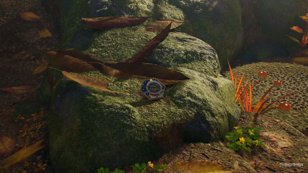 Space pin on a rock  treasure in Pikmin 4