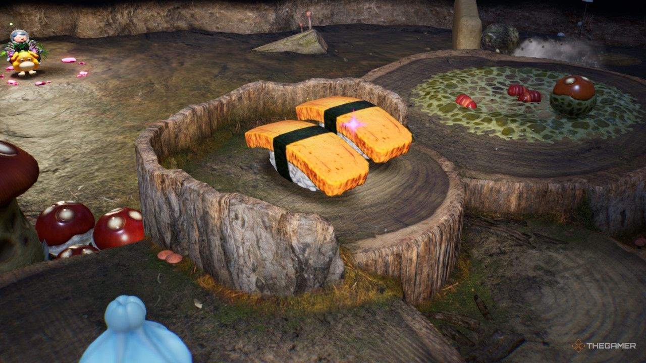 two suchi on a log treasure in Pikmin 4