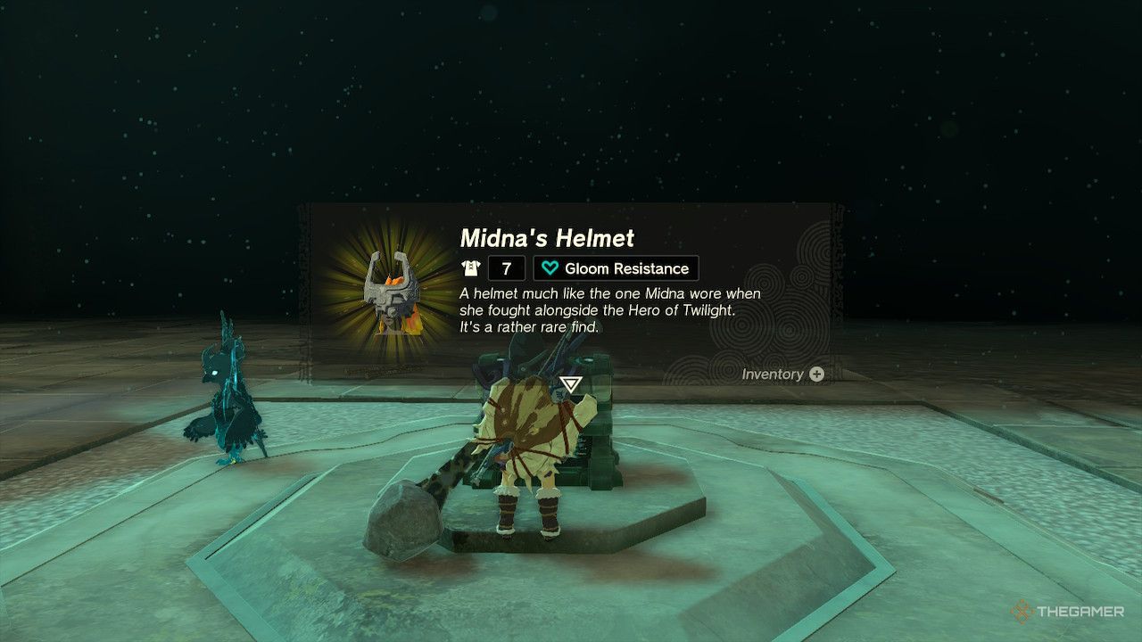 Midna's Helmet Description in TotK