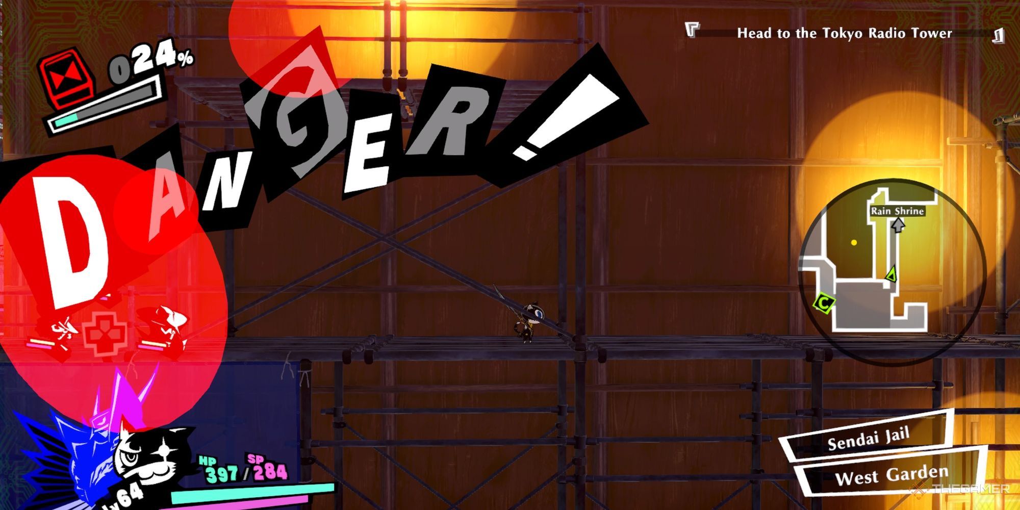 Mona at the West Garden of Sendei Jail in Persona 5 Strikers