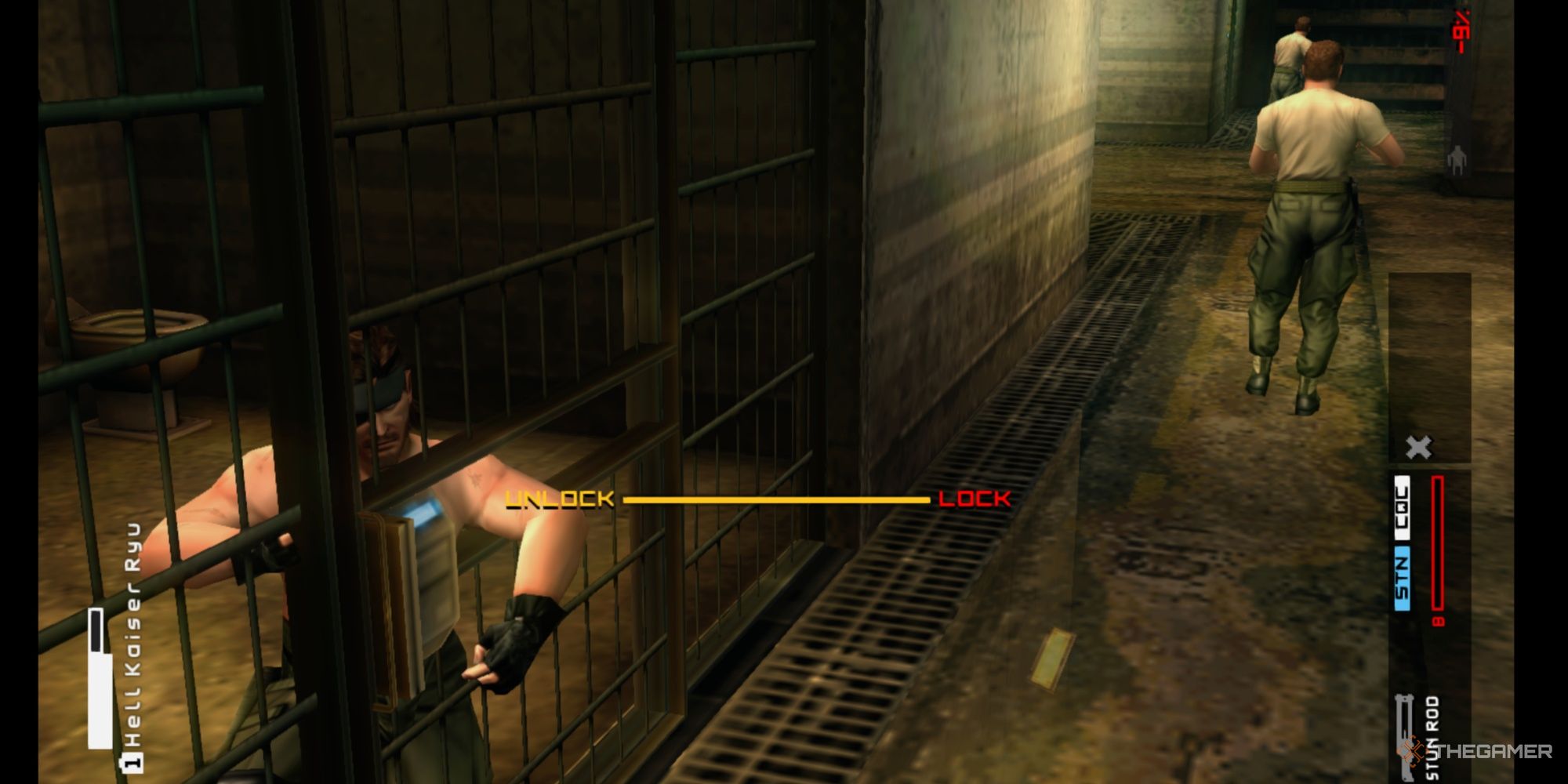 Unlocking the cell with Strangelove's ID card in Metal Gear Solid Peace Walker