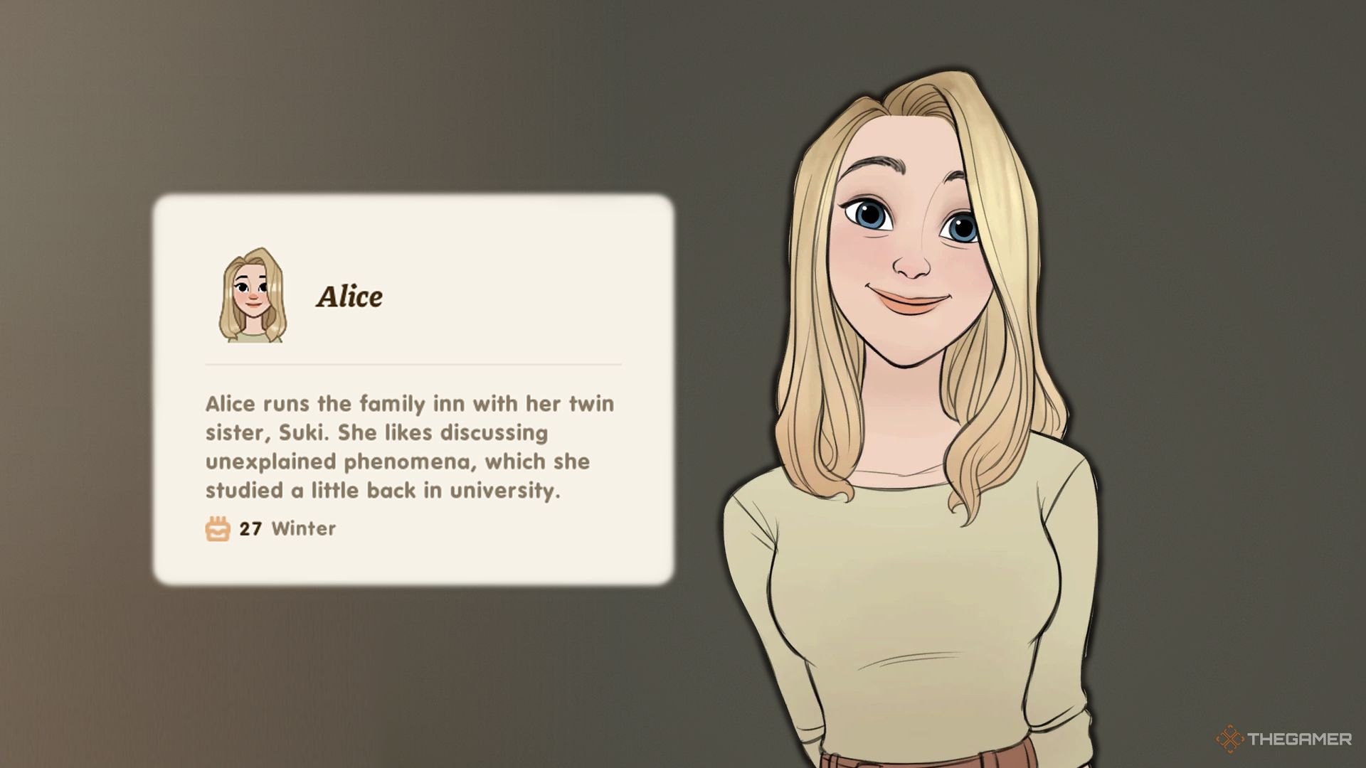 Alice description in Coral Island