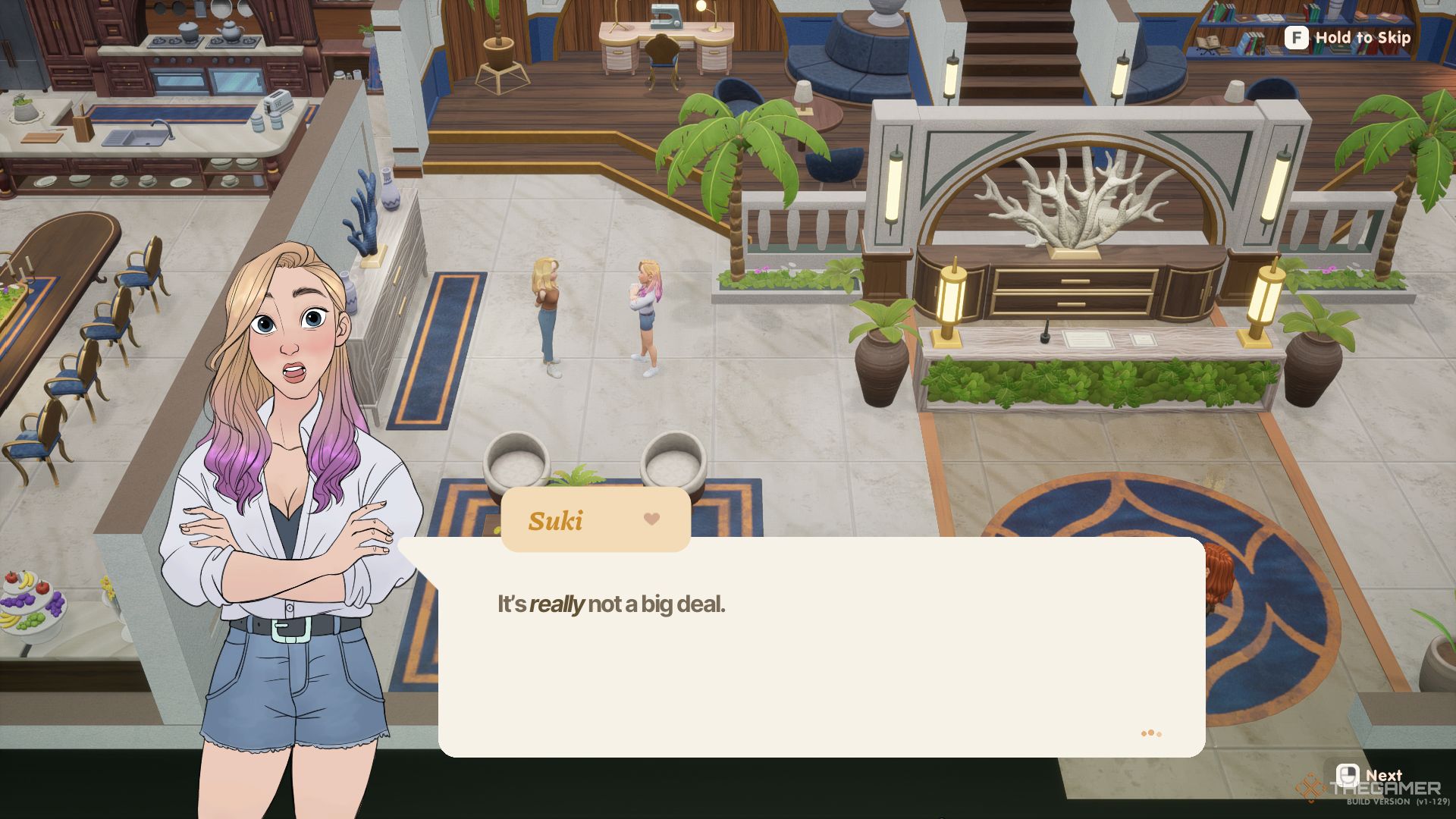 Alice's first heart event with Suki in Coral Island