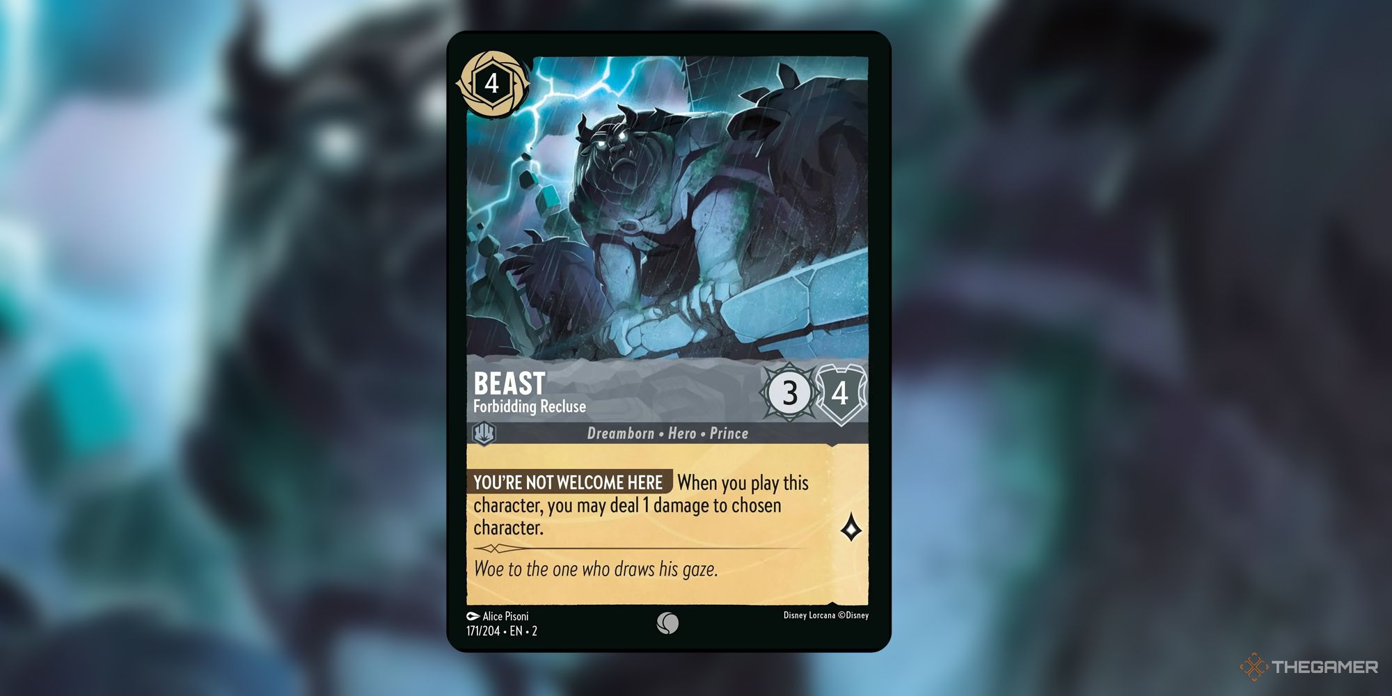 Disney Lorcana Beast Forbidding Recluse