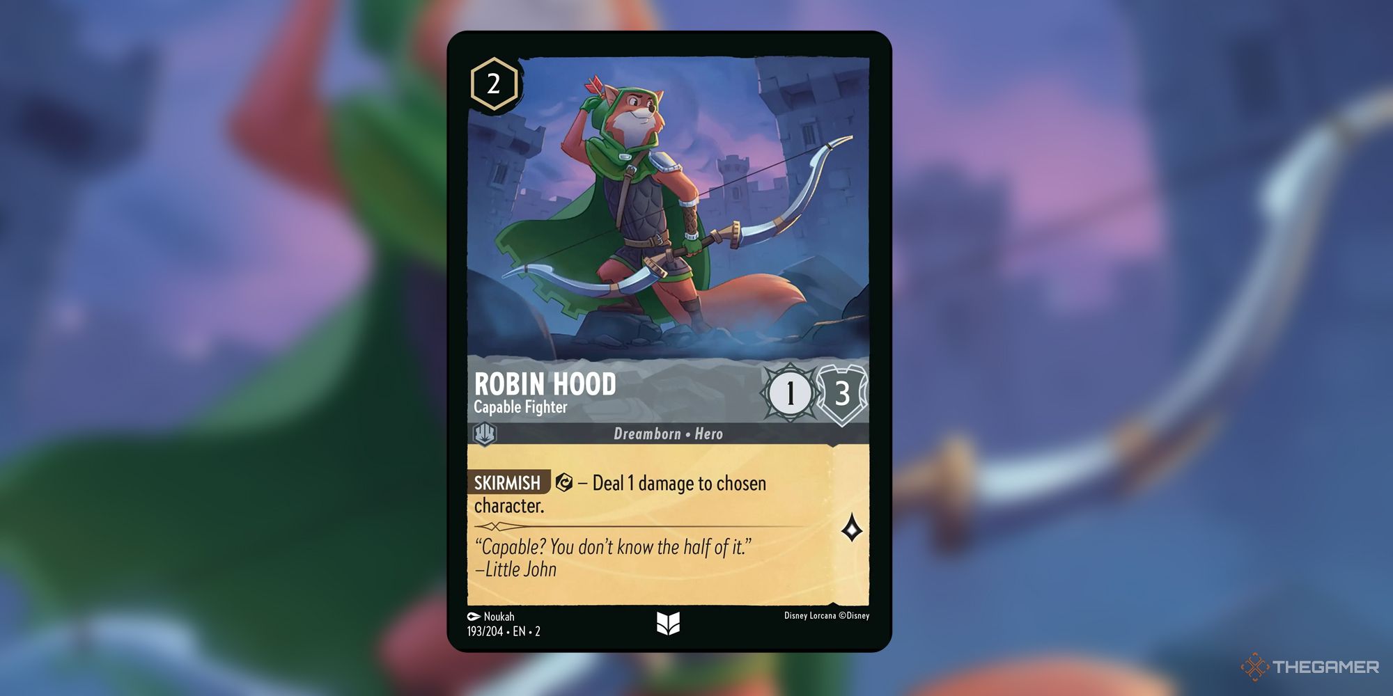 Disney Lorcana Robin Hood Capable Fighter
