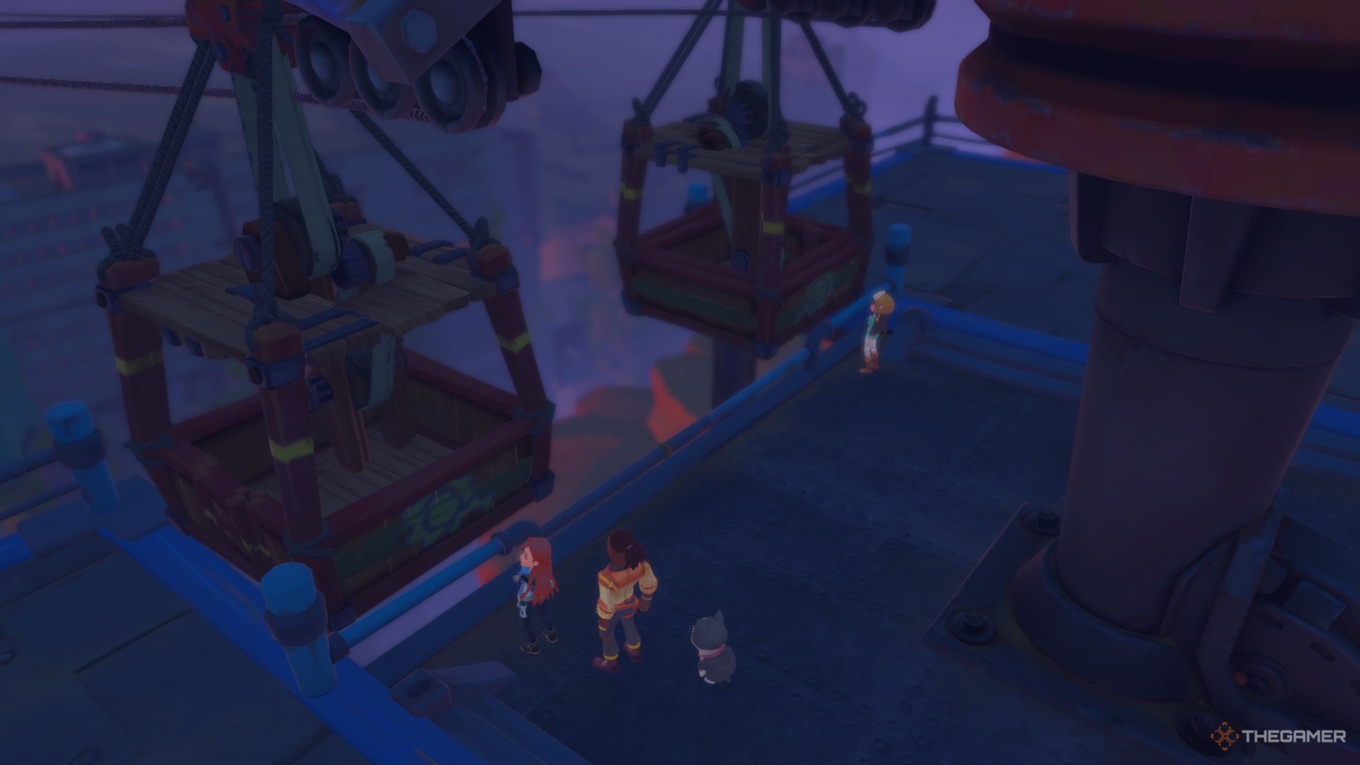 Fixing the tram carts in My Time At Sandrock