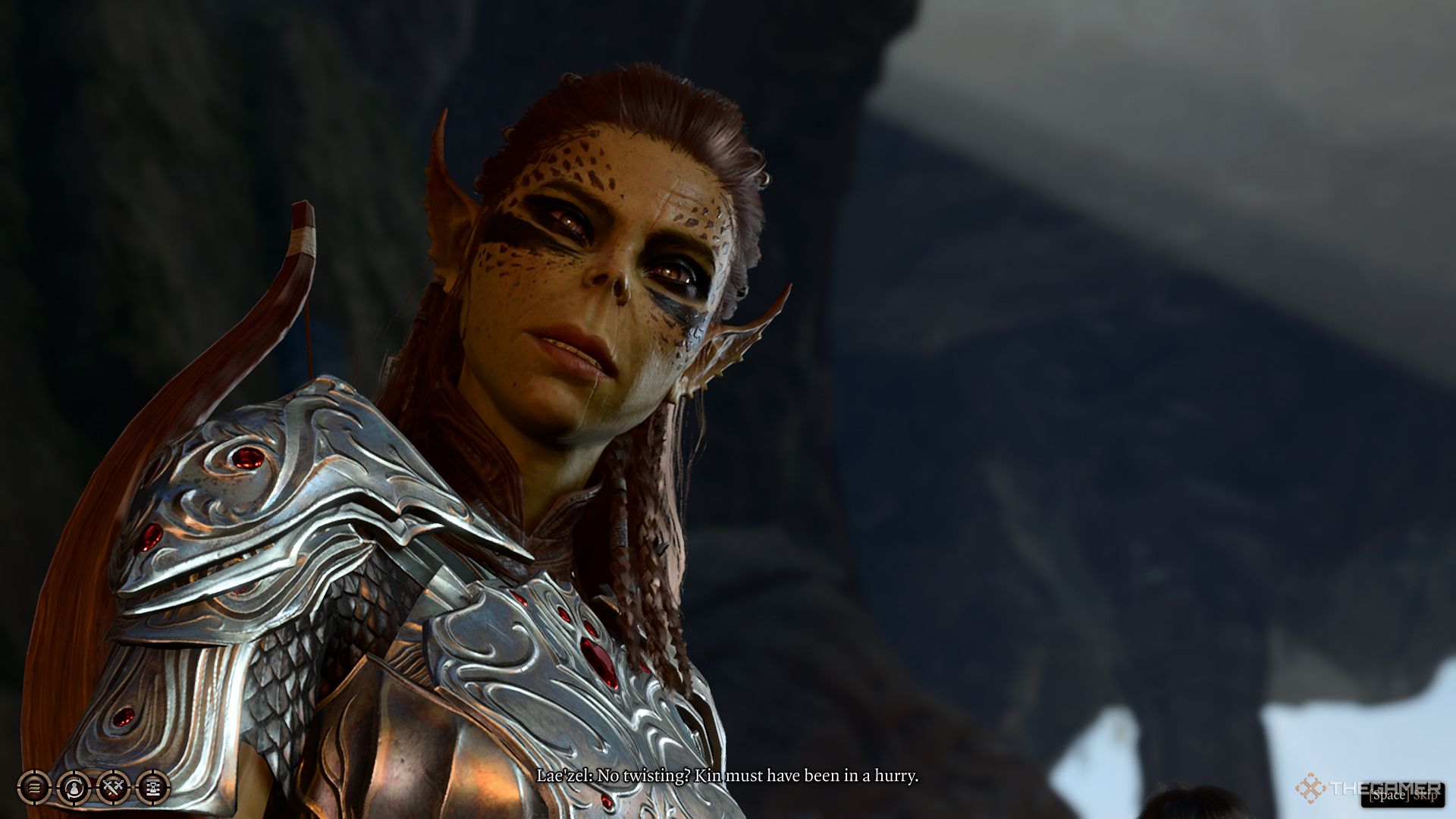 Lae'zel mocks the tiefling's loss in Baldur's Gate 3