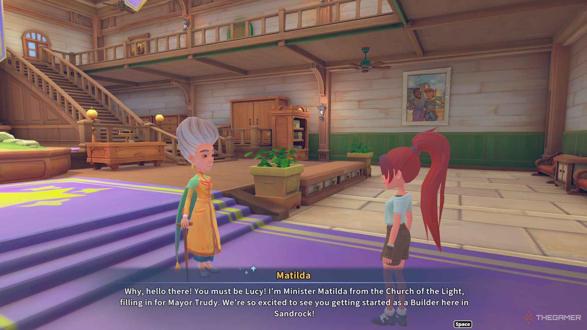 Matilda welcomes the new builder in My Time At Sandrock
