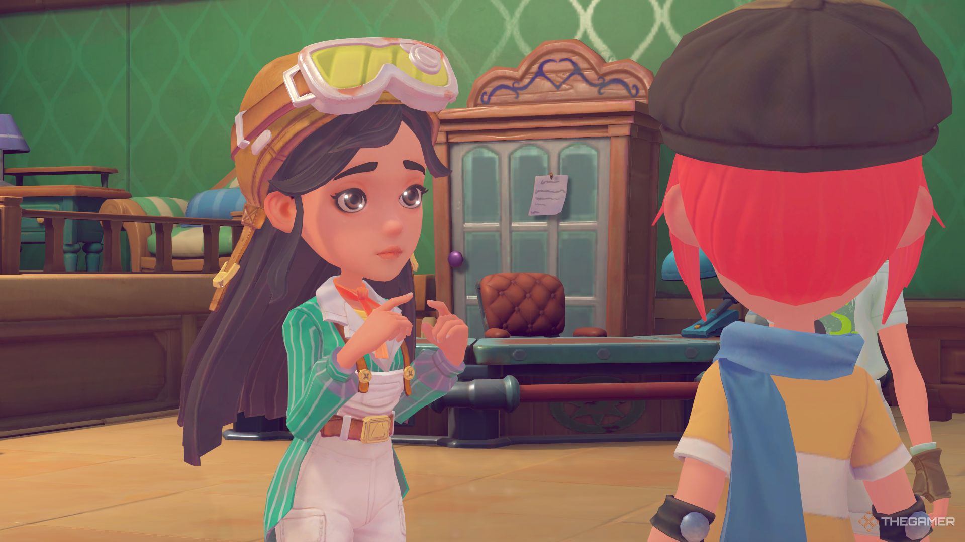 Mi-an pleads with Elsie in My Time At Sandrock