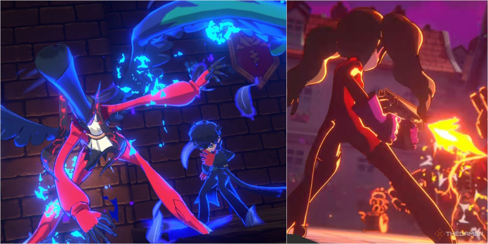joker and arsene, with ann attacking legionnaires persona 5 tactica affinities p5t