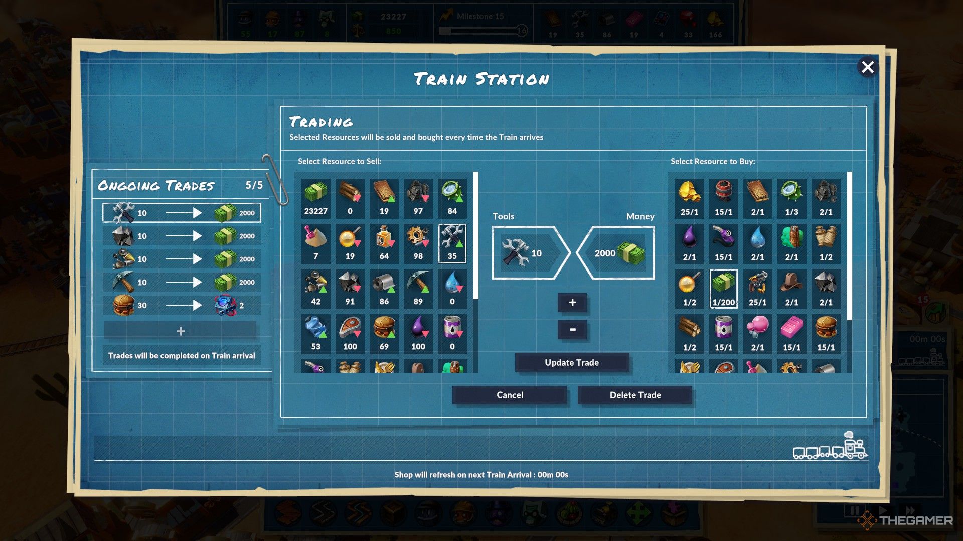 Steamworld Build selling tools for money