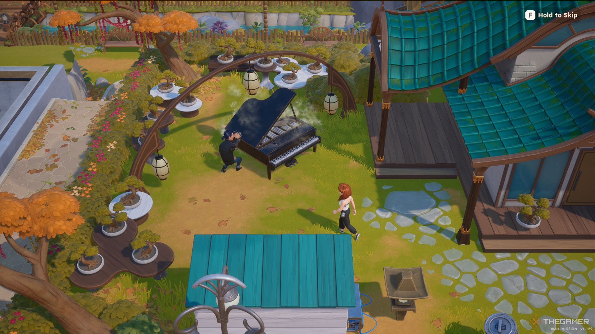 Theo and the piano in Coral Island