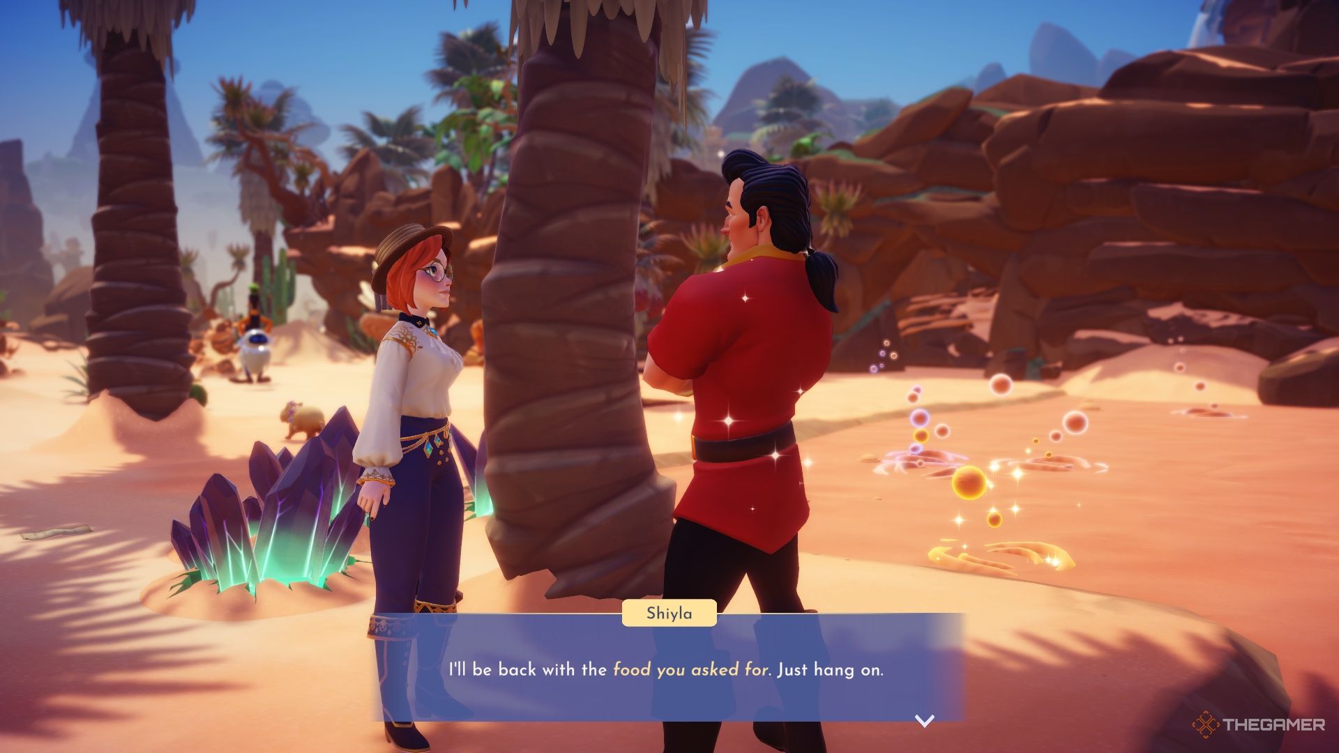 Getting food for  Gaston in Disney Dreamlight Valley